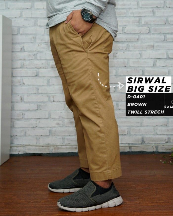 Sirwal Big Size d0401 Brown Twill Stretch
