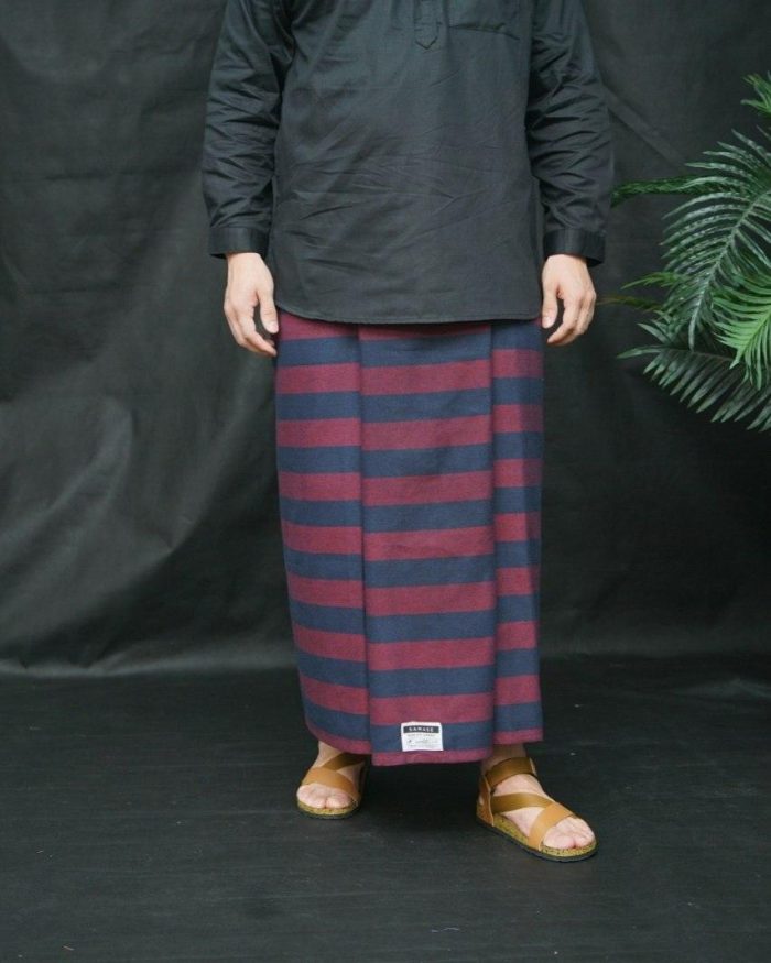 Sarong Samase ad0532 Navy Cotton Flannel