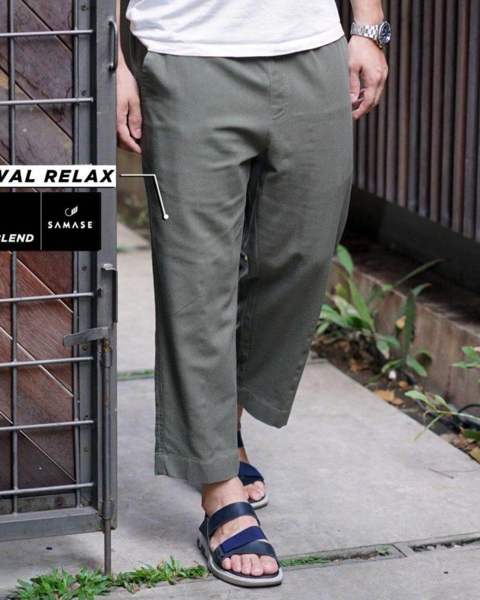 Sirwal Relax d0383 Olive Linen Blend
