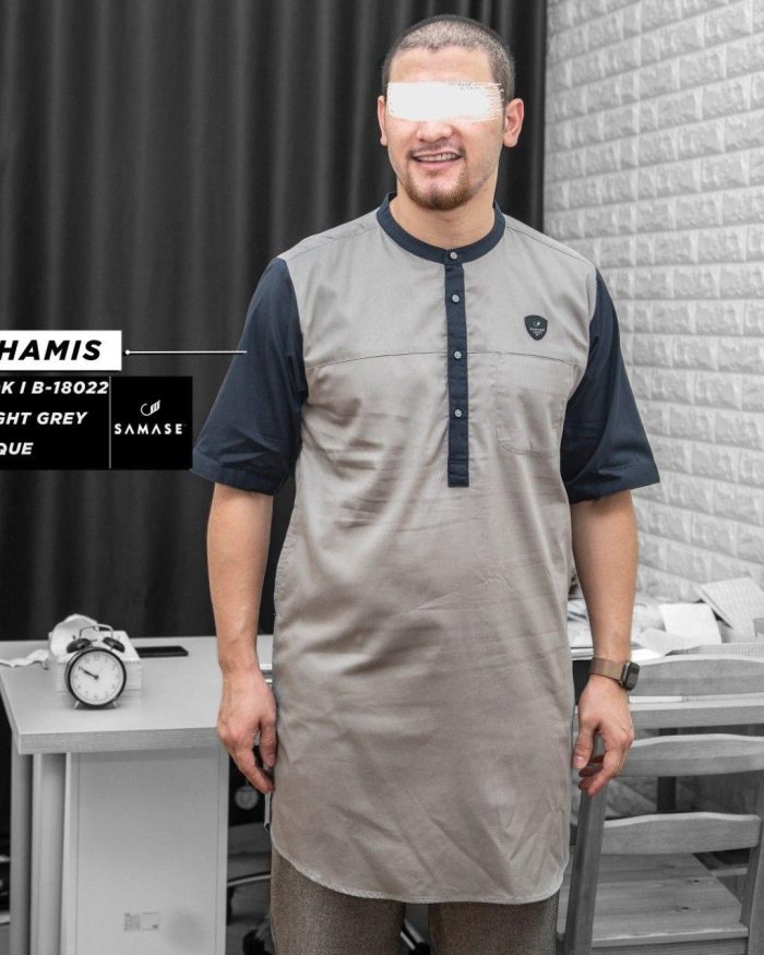 Ghamis Pendek b18022 Light Grey Pique