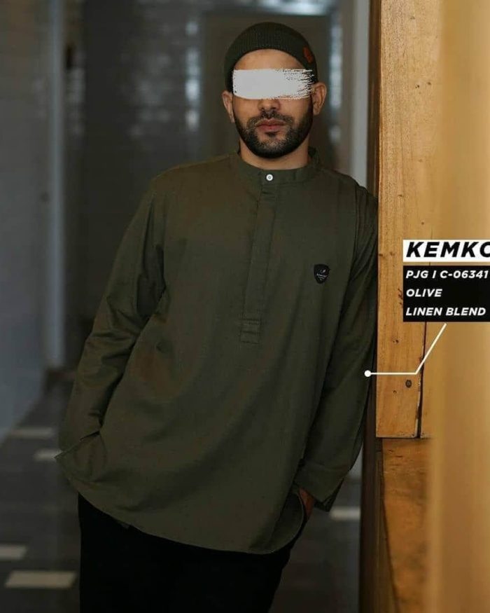 Kemko Panjang c06341 Olive Linen Blend