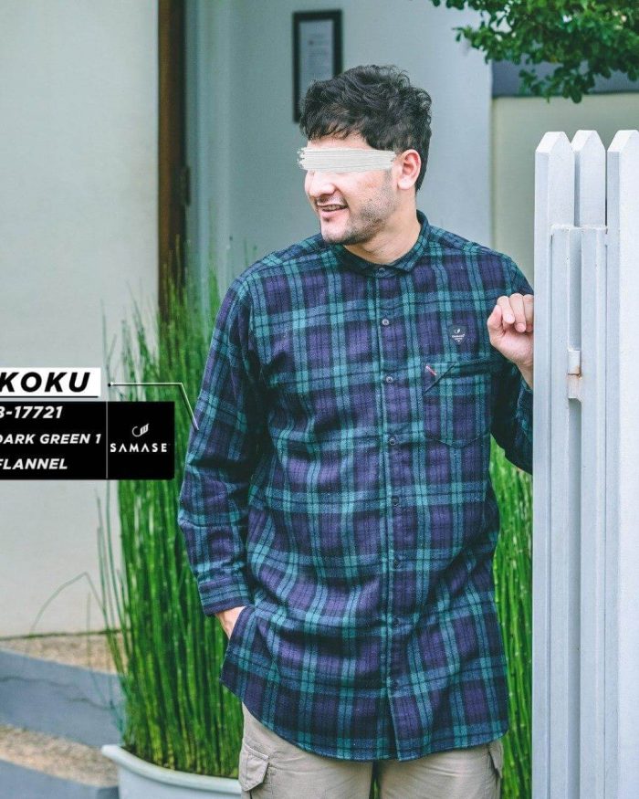 Koku Panjang b17721 Dark Green 1 Flannel
