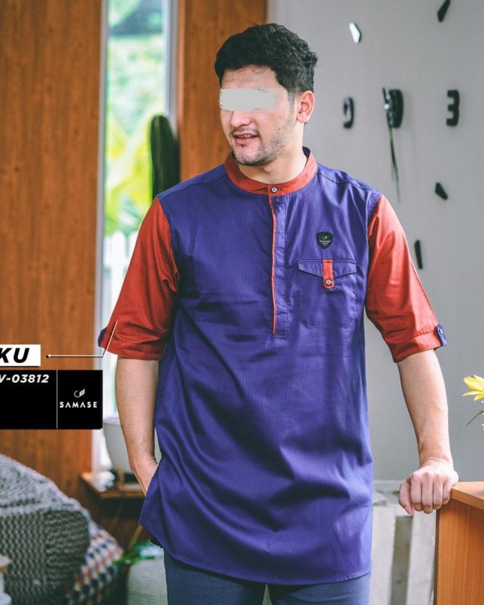 Koku Pendek v03812 Navy Pique