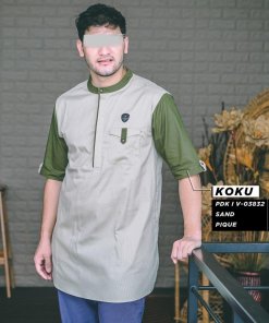 Koku Pendek v03832 Sand Pique
