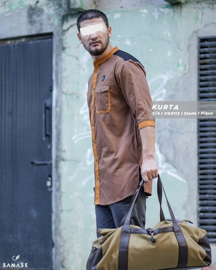 Kurta 3/4 v04113 Stone Pique