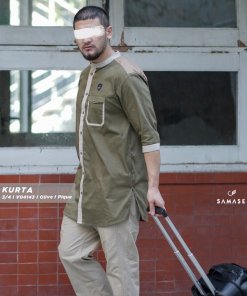 Kurta 3/4 v04143 Olive Pique