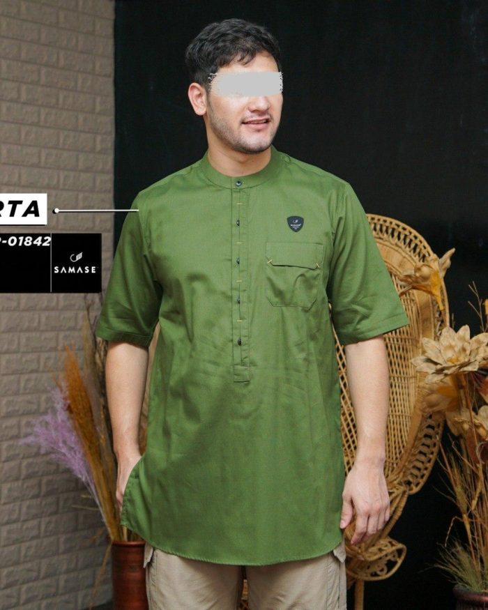 Kurta Pendek r01842 Green Pique