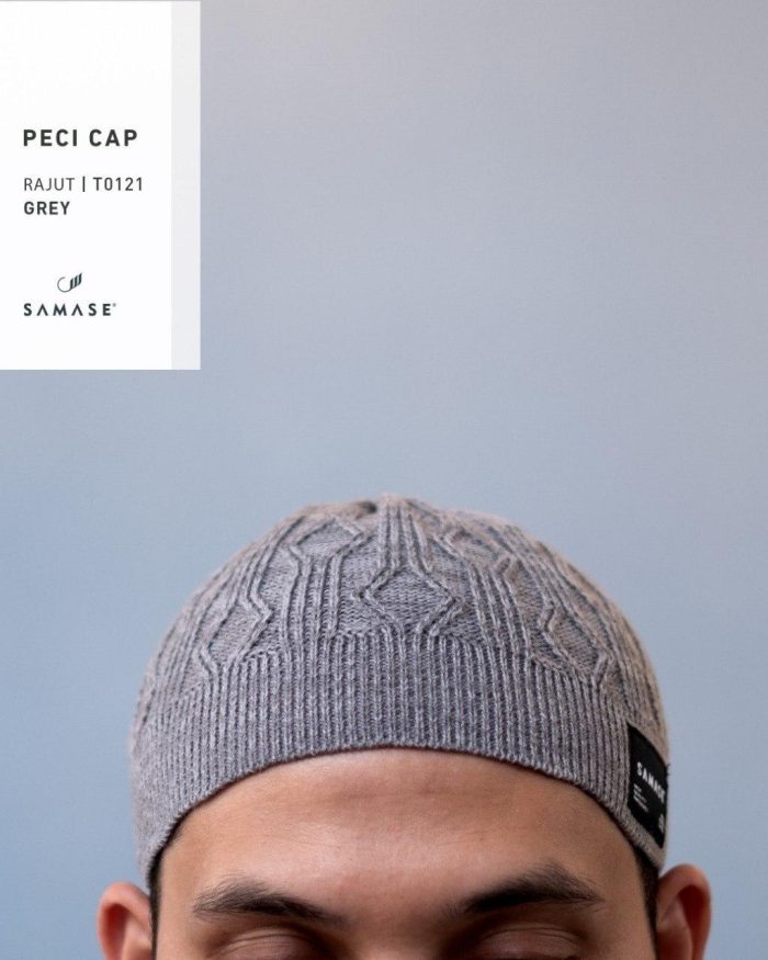New Cap Rajut t0121 Grey