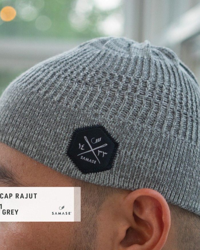 New Cap Rajut t0151 Light Grey