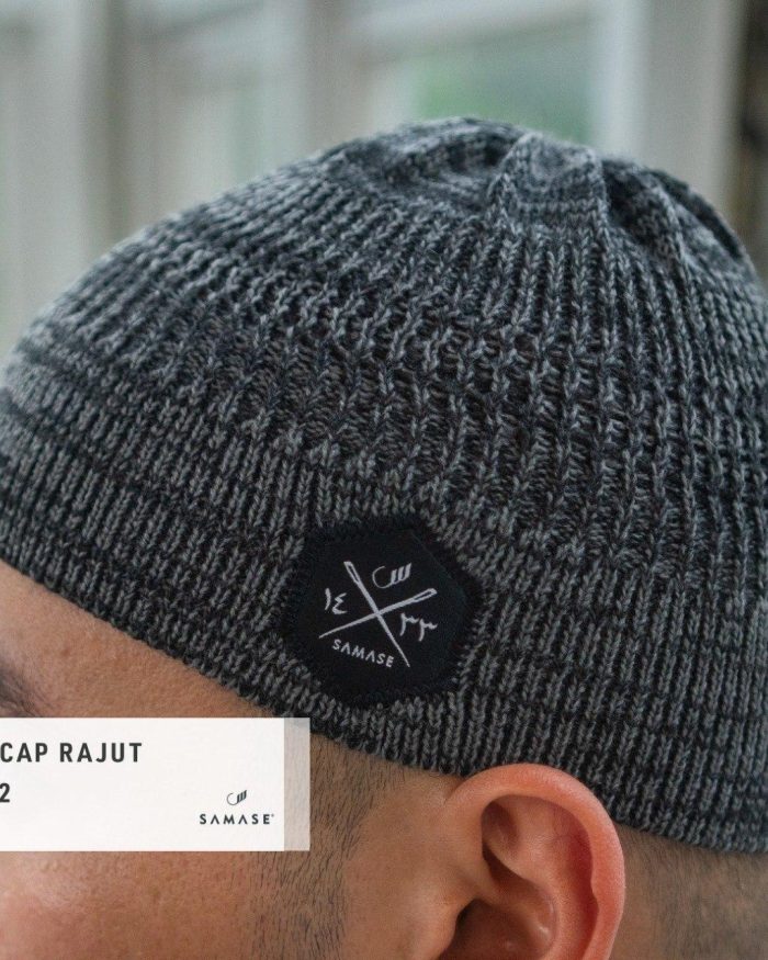 New Cap Rajut t0152 Grey