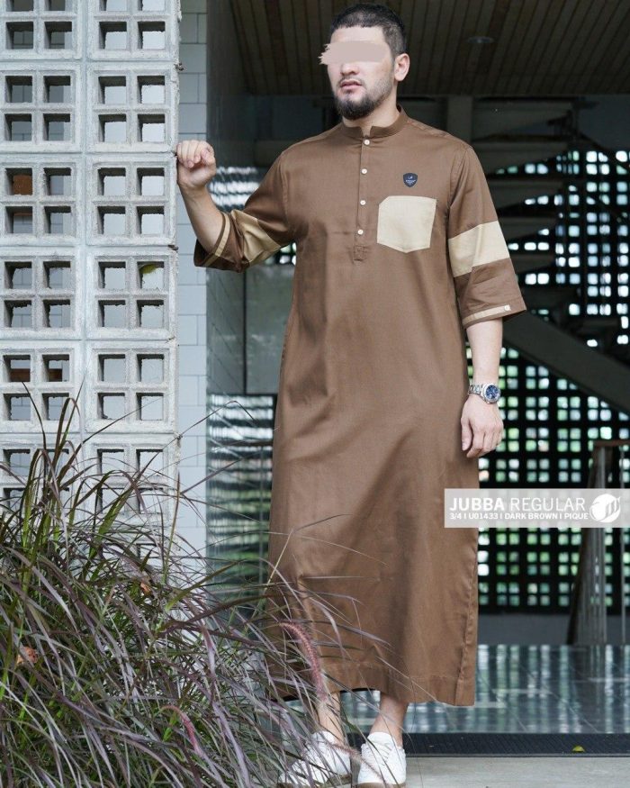 Jubba Reguler 3/4 u01433 Dark Brown Pique