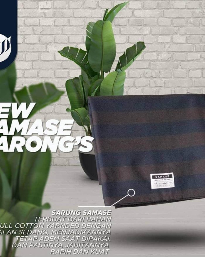 Samase Sarong's ad0532 Navy Black Cotton Flannel