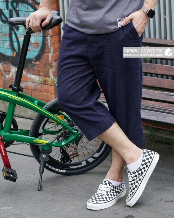 Sirwal Gowes 7/8 i0093 blue Black Sewi Wool