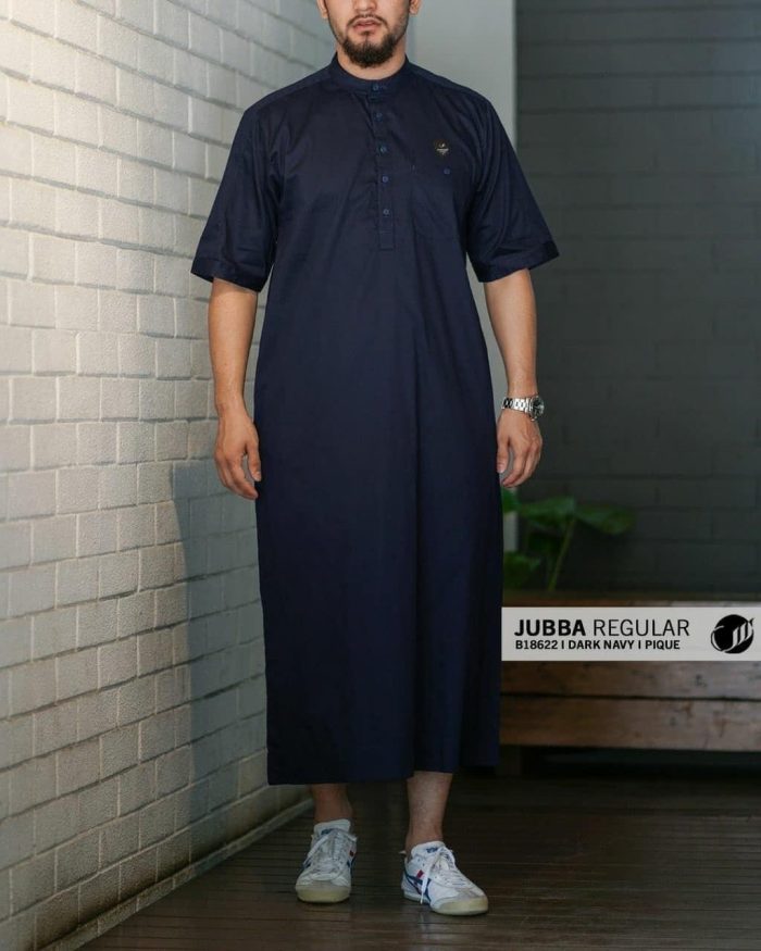 Jubba Reguler Pendek b18622 Dark Navy Pique