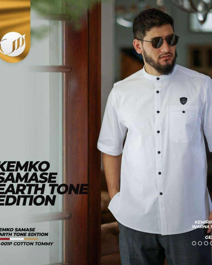 Kemko Earth Tone Pendek U001P52 White Cotton Tommy