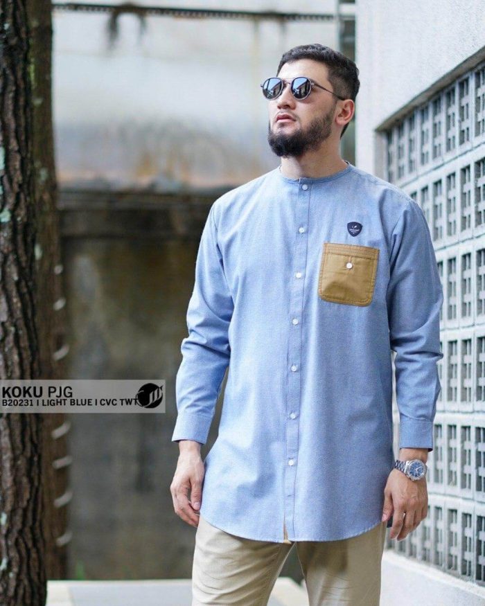 Koku Panjang B20231 Light Blue CVC Two Tone