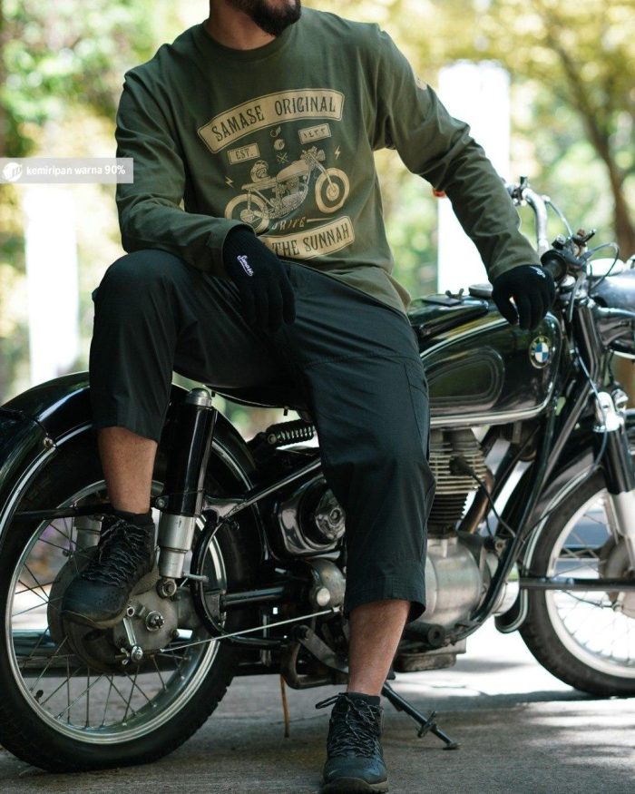Samase Tshirt Road Series  H001P4 OLIVE Cotton Combed 24s