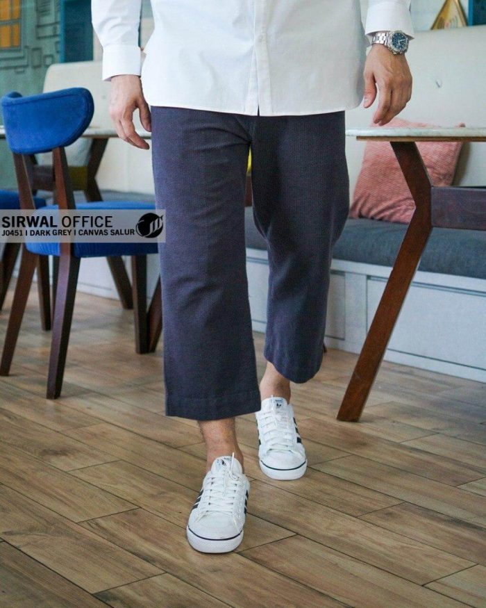 Sirwal Office Reguler j0451 Dark Grey Canvas Salur