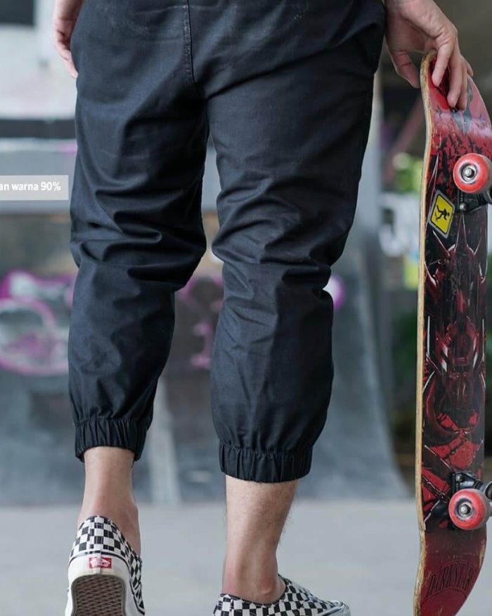Sirwal Jogger J0441 Black Twill Ring