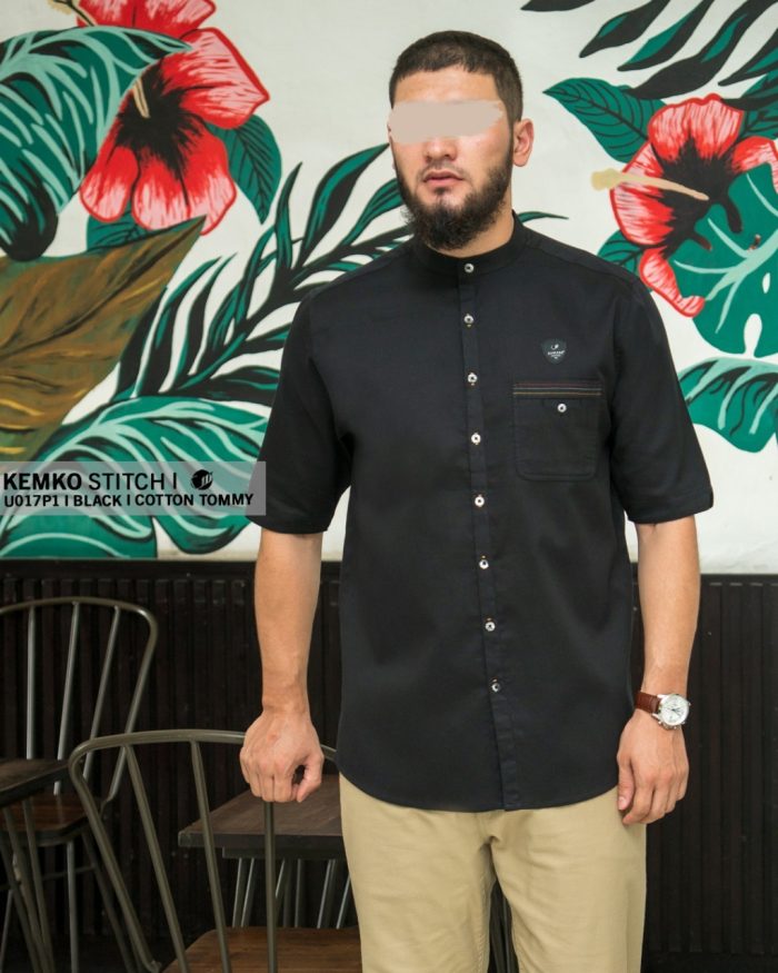 Kemko Stitch Pendek U017P1 Black Cotton Tomy