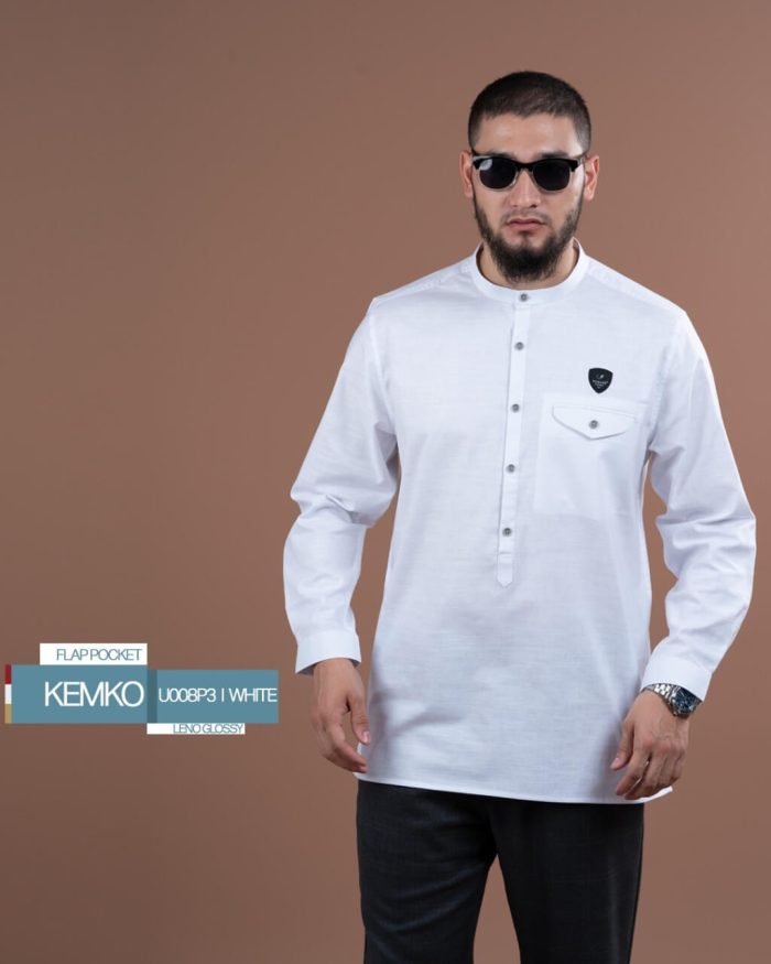 Kemko Flap Pocket U008P White Cotton Tomy
