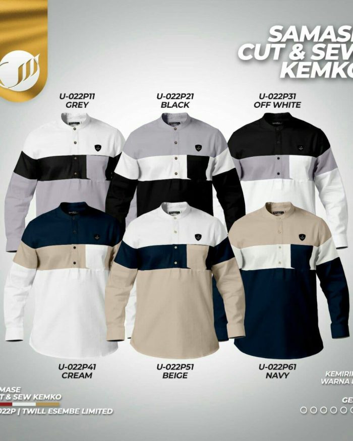 Cut and Sew Kemko Long Sleeve U-022P1-U-022P6 Twill Esembe Limited