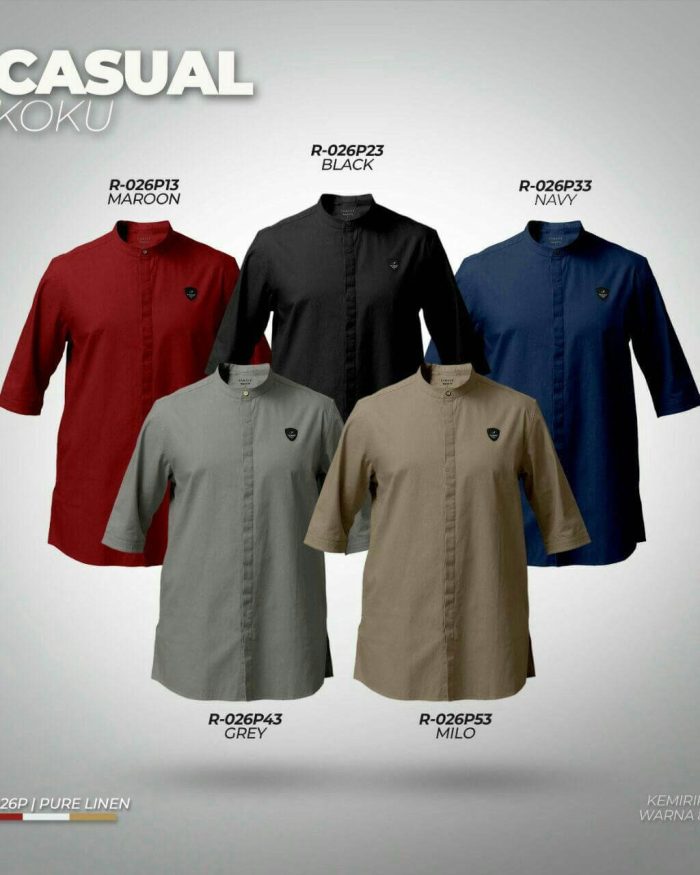 Koku Casual Lengan 3/4 Pure Linen