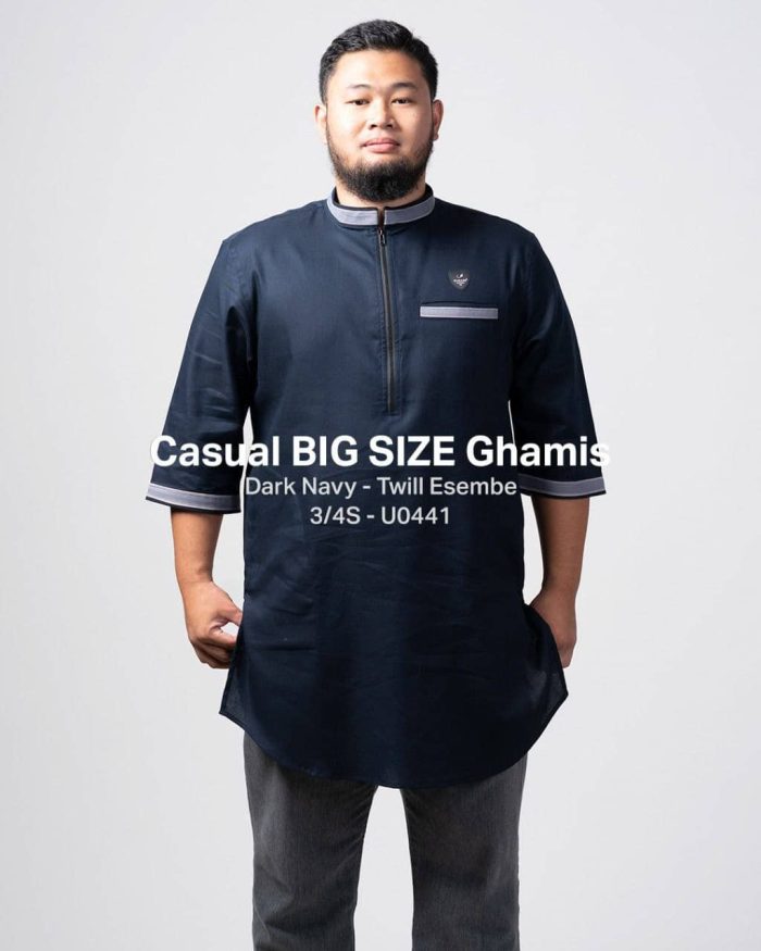 Casual Big Size Ghamis 3/4 Sleeve - U044