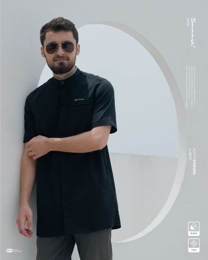 SAMASE KURTA LENGAN PENDEK U167P TWILL