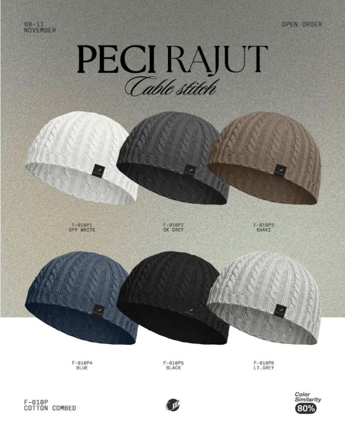 SAMASE PECI RAJUT BEANIE UKURAN DEWASA BESAR F010 COTTON COMBED