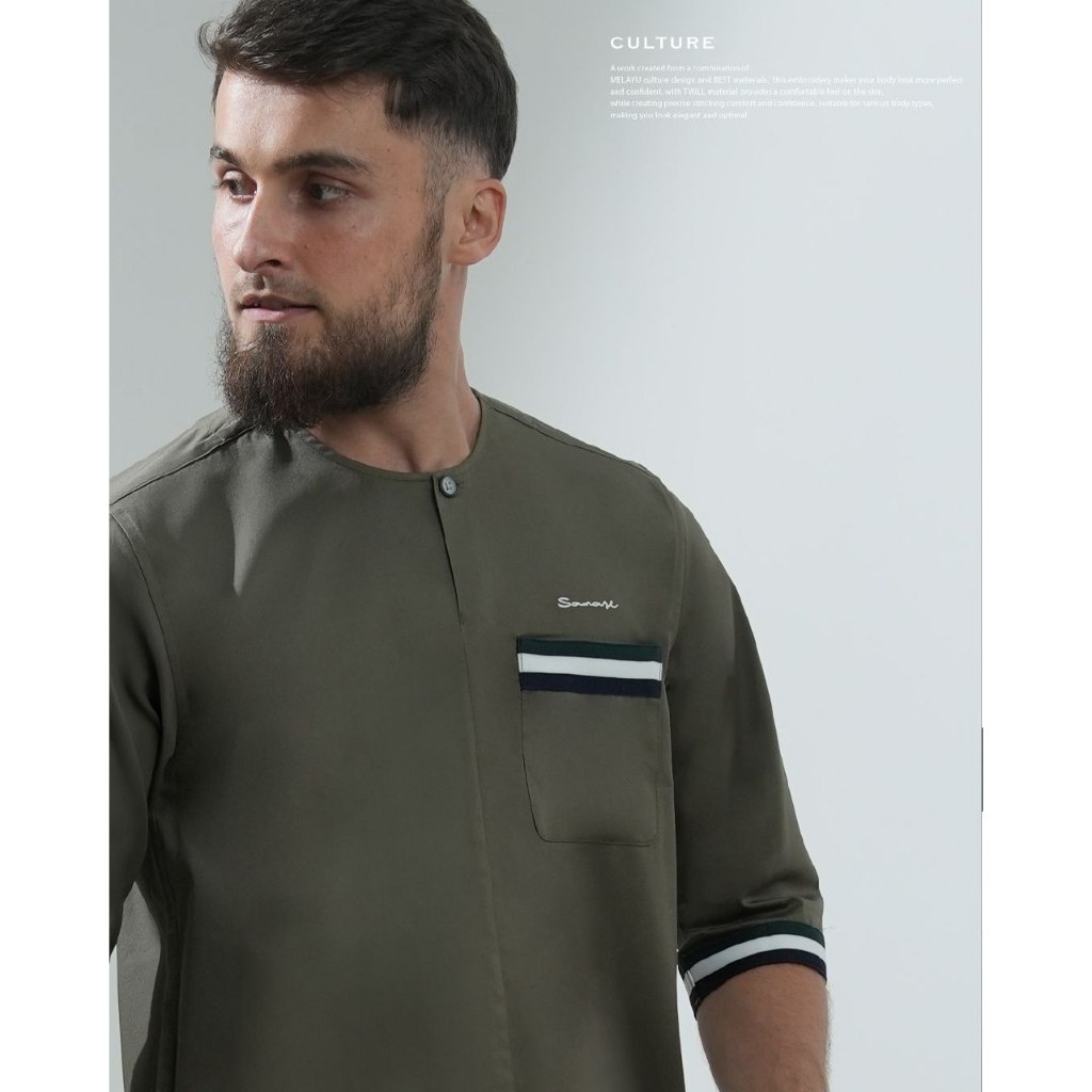SAMASE KURTA MELAYU R105P I TWILL - Gambar 8