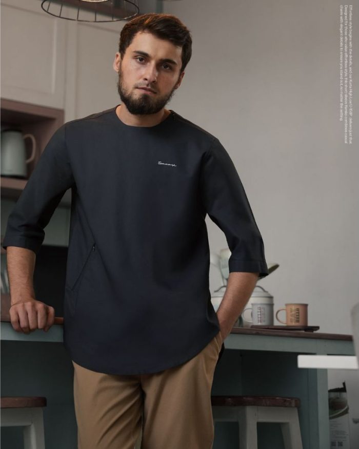SAMASE KURTA 3/4 HIGH LOW U158P  LIMITED EDITION OXFORD