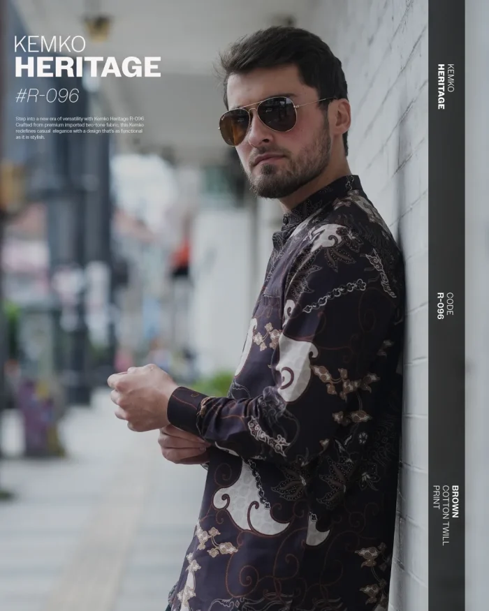 SAMASE Kemeja Batik Lengan Panjang - R096 Cotton Twill Print