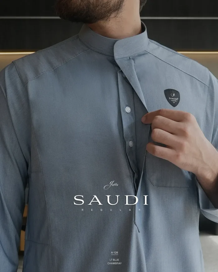 SAMASE Jubba Saudi Reguler Lengan Panjang - A128 Chambray