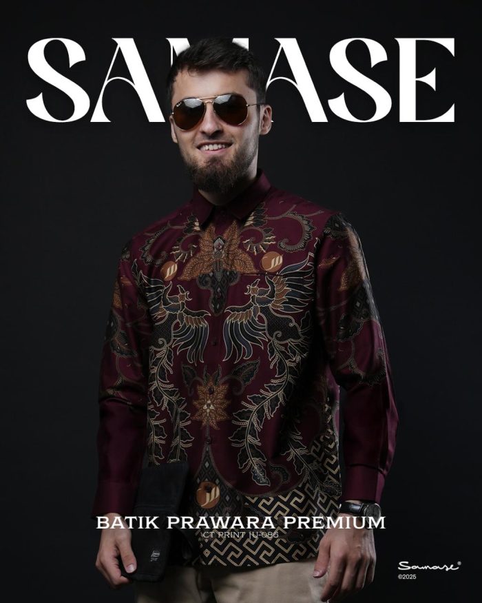 SAMASE Kemeja Batik Prawara Lengan Panjang Big Size - U086 CT Print