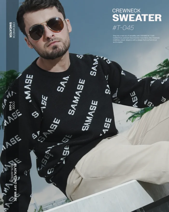SAMASE Crewneck Sweater - T045 Acrylic Wool