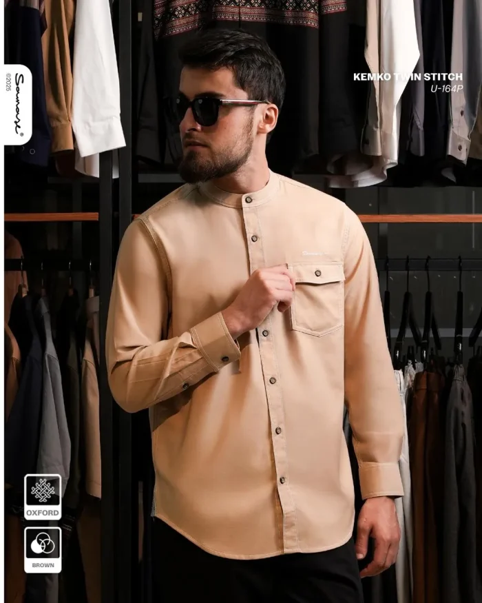 SAMASE Kemko Twin Stitch Lengan Panjang - U164P Cotton Oxford