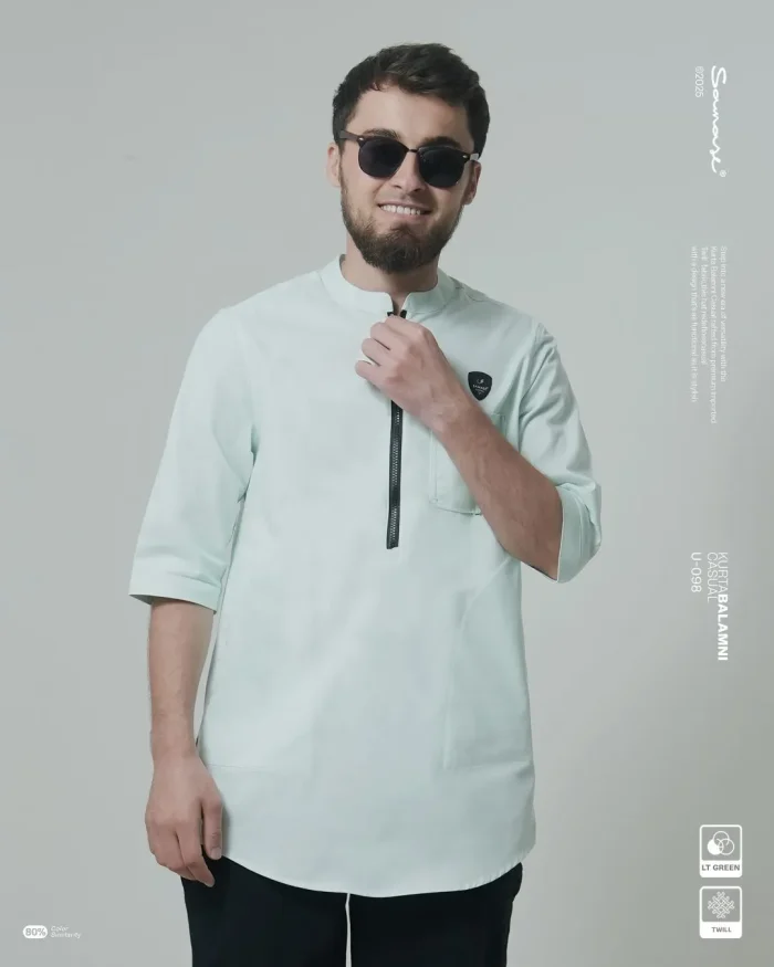 SAMASE Kurta Balamani Lengan 3/4 Regular & Big Size - U098 Cotton Twill