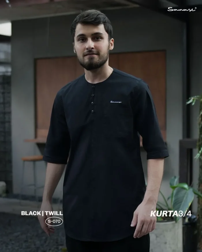 SAMASE Kurta Casual Lengan 3/4 Reguler & Big Size - S070 Twill