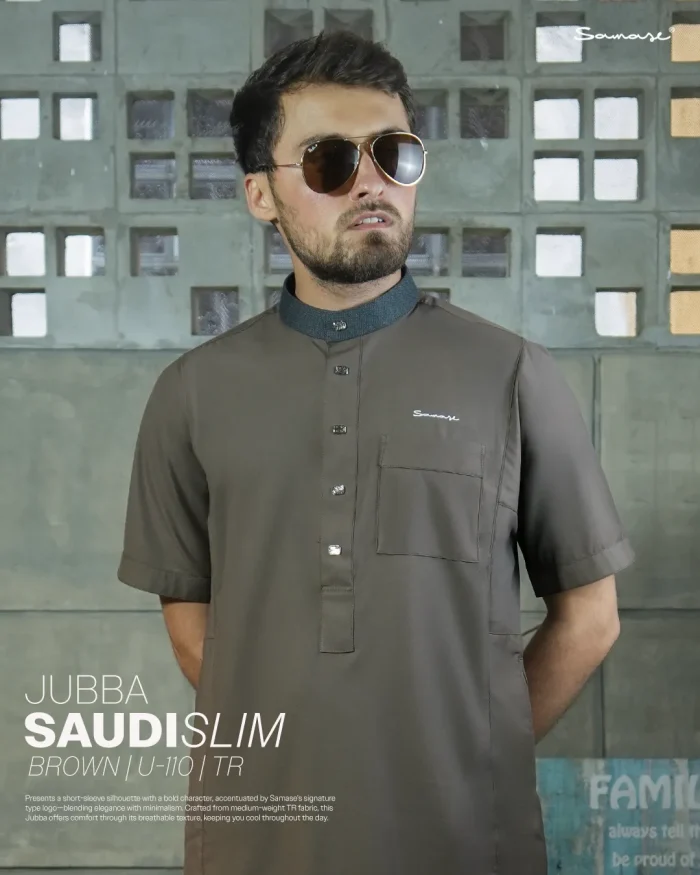 SAMASE Jubba Saudi Slim Lengan Pendek - U110 TR