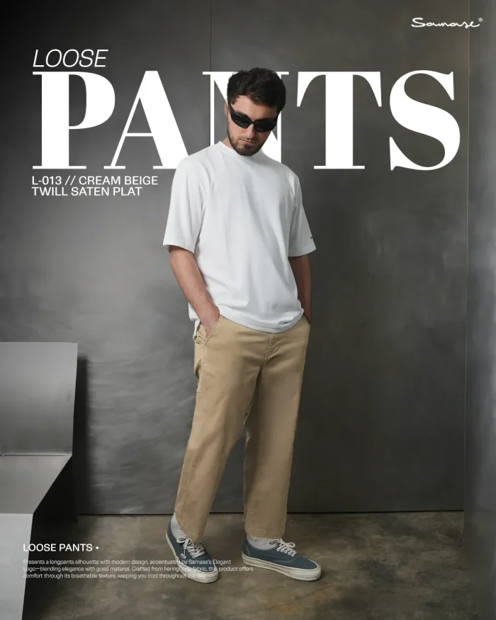SAMASE Sirwal Loose Pants - L013 Twill Saten Plat