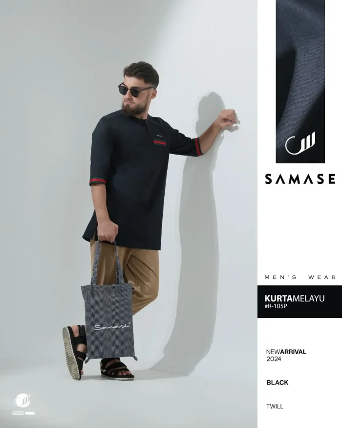 SAMASE Kurta Melayu Lengan 3/4 - R105P Twill