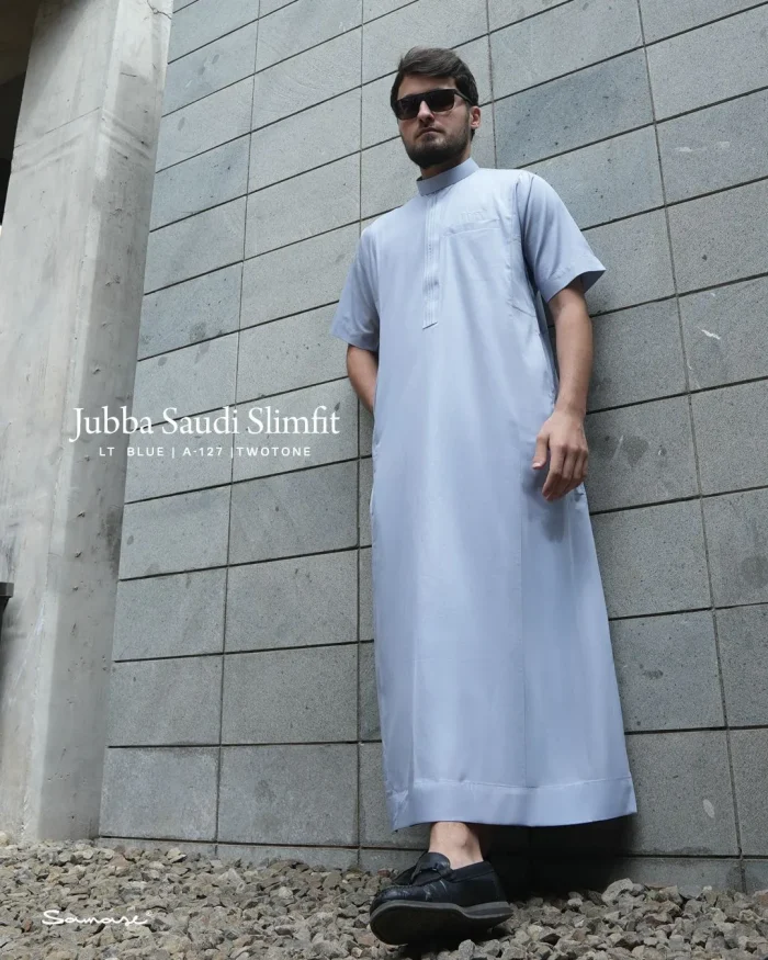 SAMASE Jubba Saudi Slimfit Lengan Pendek - A127 Twotone